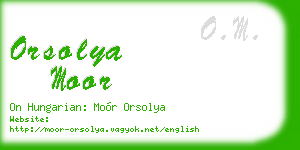 orsolya moor business card