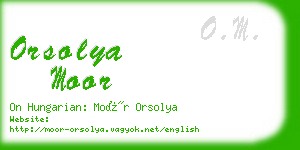 orsolya moor business card